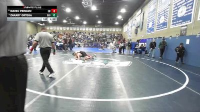 138 lbs Champ. Round 2 - Mateo Peinado, Santa Maria vs Zakary Ortega, Garces Memorial