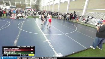 140 lbs Cons. Round 2 - Brooks Kjar, Sanderson Wrestling Academy vs Brogan Jeppesen, Sanderson Wrestling Academy