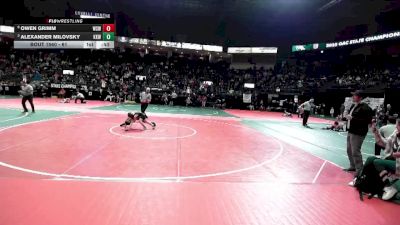 61 lbs Cons. Round 3 - Owen Grimm, WSW1 vs Alexander Milovsky, KKWA