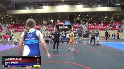 124 lbs Cons. Round 3 - Mackenzie Olson, NE vs Emma Taylor, MO