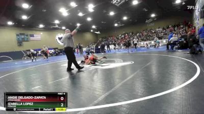 110 lbs Champ. Round 3 - Angie Delgado-Zapata, Atascadero vs Izabella Lopez, Fowler