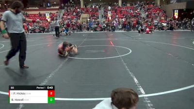 90 lbs Cons. Round 2 - Patrick Hickey, Greater Heights Wrestling vs Blaise Howell, Nebraska Wrestling Academy