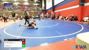 55 lbs Quarterfinal - Wyatt McCaskey, Warhorse Wrestling Club vs Aksel Davis, Tahlequah Wrestling Club