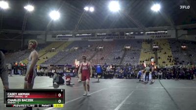 197 lbs Quarters & 1st Wb (16 Team) - Charles Baczek, Wabash vs Casey Aikman, North Central