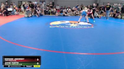 113 lbs Cons. Round 1 - Zayne Martin, Peninsula Wrestling Club vs Domanic Jaworsky, Toro World Club