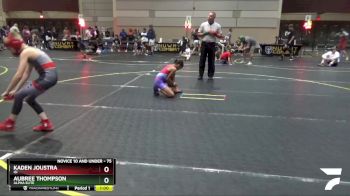 75 lbs Round 1 - Kaden Joustra, ISI vs Aubree Thompson, Alpha Elite