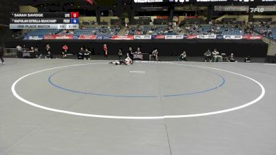 131 lbs 3rd Place Match - Waipuilani Estrella-Beauchamp, Providence vs Sarah Savidge, Life