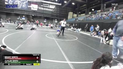 46 lbs Semifinal - Cutler Smith, Ark City Takedown Club vs Brady Wirth, South Central Punishers