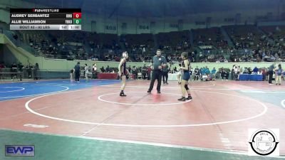 92 lbs Consi Of 8 #2 - Audrey Serbantez, Kingfisher YellowJackets vs Allie Williamson, Yukon Middle School Girls