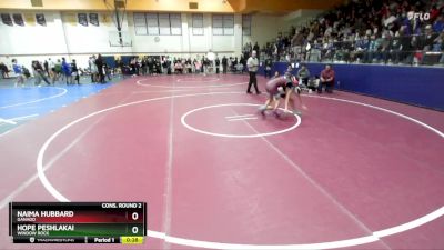 126 lbs Cons. Round 2 - Naima Hubbard, Ganado vs Hope Peshlakai, Window Rock