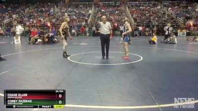 2A 132 lbs Quarterfinal - Corey Fazekas, Northeastern vs Chase Eller, North Wilkes