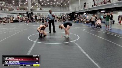 152 lbs Round 3 (8 Team) - Lily Karn, Crown City Queens Blue vs Ava Guilmette, Curby Polar Bears