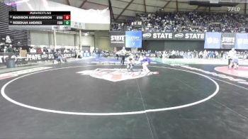 Girls 3A 130 lbs Cons. Round 1 - Madison Abrahamson, North Thurston (Girls) vs Rebekah Andres, Ferndale (Girls)