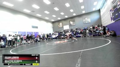 113 lbs Cons. Round 3 - Julian Lebron, Lakeway Christian Aca vs Braxton Scheetz, Pope Saint John Paul II