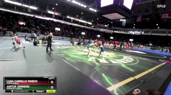 Girls 120 lbs Cons. Round 4 - Justus Johnson, Peninsula (Girls) vs Luna Carrillo Pinedo, Curtis (Girls)