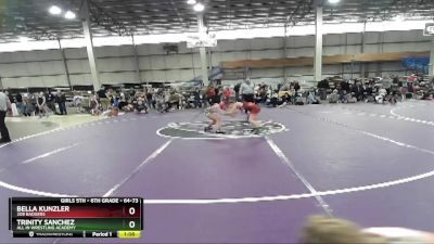 64-73 lbs Round 2 - Bella Kunzler, 208 Badgers vs Trinity Sanchez, All In Wrestling Academy