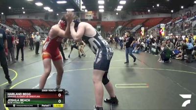 220 lbs 1st Place Match - Harland Begg, Simmons Academy Of Wrestling vs Joshua Beach, Bear Attack WC