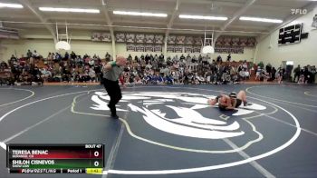 126 lbs Champ. Round 1 - Shiloh Cisnevos, Show Low vs Teresa Benac, Durango, CO