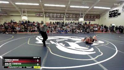 126 lbs Champ. Round 1 - Shiloh Cisnevos, Show Low vs Teresa Benac, Durango, CO