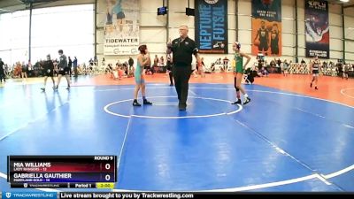 80 lbs Rd# 10- 12:45pm Saturday - Mia Williams, Lady Rangers vs Gabriella Gauthier, Maryland Gold