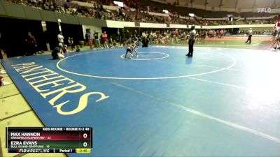 Rookie K-2 48 Champ. Round 2 - Ezra Evans, Bull Island Grappling vs Max Hannon, Grassfield Elementary