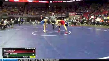 1 lbs Cons. Round 1 - Aiden Golston, Moravia vs Riley Parkis, Kuemper Catholic