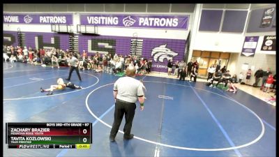 87 lbs Cons. Semi - Zachary Brazier, Mountain Ridge Youth vs Tavita Kozlowski, Team Prestige