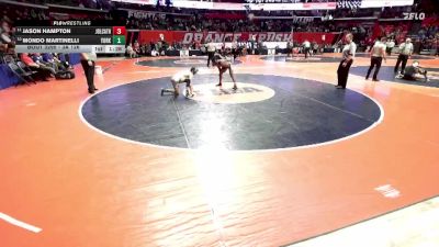 3A 126 lbs Cons. Round 3 - Mondo Martinelli, Elmhurst (York) vs Jason Hampton, Joliet (Catholic Academy)