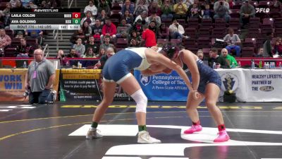 142 lbs Semifinal - Laila Colon, Manheim Township-G vs Ava Golding, Kiski Area-G