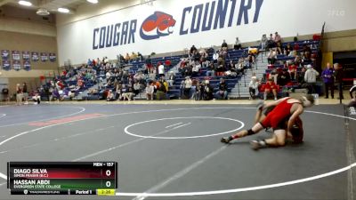 157 lbs Champ. Round 2 - Hassan Abdi, Evergreen State College vs Diago Silva, Simon Fraser (B.C.)