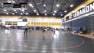 100 lbs Consy 3 - Julieth Flores, Connellsville vs Violet Litman, Woodland Hills