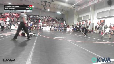 90 lbs Consi Of 8 #1 - Reed Stephenson, Chandler Takedown Club vs Luke Stevens, Beggs Youth Wrestling Program