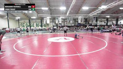 58.6 lbs Rr Rnd 1 - Benjamin Wardell, Urbana Hawks vs Crew Trout, Clinic Wrestling FXGB