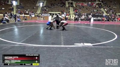 1A-4A 165 5th Place Match - Mirio Crenshaw, Escambia County vs Antoine Pitts, Thomasville HS