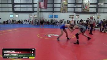 120 lbs Round 3 (3 Team) - Justin Jones, RIVER CITY WRESTLING CLUB vs Aiden Campbell, EAST CAROLINA WRESTLING ACADEMY