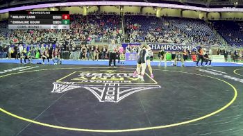 Girls-120 lbs Cons. Round 1 - Melody Carr, Southgate Anderson H.s. Girls vs Emmaline Kouw, Zeeland West Hs Girls