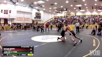 170 lbs Champ. Round 1 - Dylan Henry, San Clemente vs Jose De La Tore, Montebello
