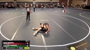 145 Championship Bracket Cons. Round 3 - Zach Weeman, New Prague vs Clayton Charmoli, St. Francis