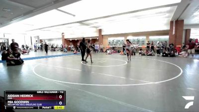 112 lbs Round 2 - Aiddan Hedrick, PWA vs Mia Goodwin, Kellam Mat Rats Wrestling Club