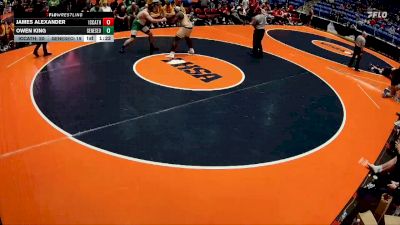 285 lbs Quarterfinals (8 Team) - James Alexander, Elmhurst (IC Catholic) vs Owen King, Geneseo