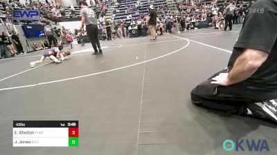 43 lbs Consolation - Ember Shelton, Team Tulsa Wrestling Club vs Janson Jones, Standfast