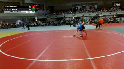 115 lbs Cons. Round 2 - Akley Kurth, Hutchinson vs Cesar Lopez, WML (Windom/Mountain Lake)
