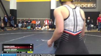 142 lbs Round 4 (6 Team) - Maddie Davis, Nebraska Vipers Scarlet vs Moorea Brown, Potentially Dangerous