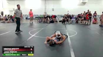 72 lbs Semifinal - Kristian Wescott, Upstate Uprising vs Jaxon Perruso, Ruthless WC