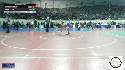 133 lbs Consi Of 32 #2 - Kayden Leslie, Mannford Pirate Youth Wrestling vs Alex Cole, Sapulpa Jr High