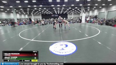 110 lbs Cons. Round 2 - Nolan Pehrson, Nebraska vs Grady Kaiser, D3 Wrestling Club