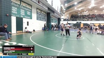 110 lbs 5th Place Match - David Kipper, New Plymouth vs Korbin Sena, Nampa West