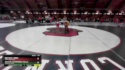 197 lbs Quarterfinal - Dustin Koskinen-Falls, Oswego State vs Bryson Tibbs, Cortland State