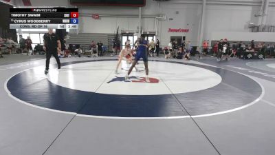 126 lbs Cons. Rd Of 16 - Timothy Swaim, Southern Illinois Regional Training Center vs Cyrus Woodberry, Wrestling University
