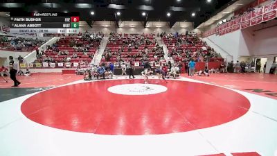 JH 96 lbs Champ. Round 2 - Alana Abbott, MUSTANG vs Faith Bushor, EISENHOWER